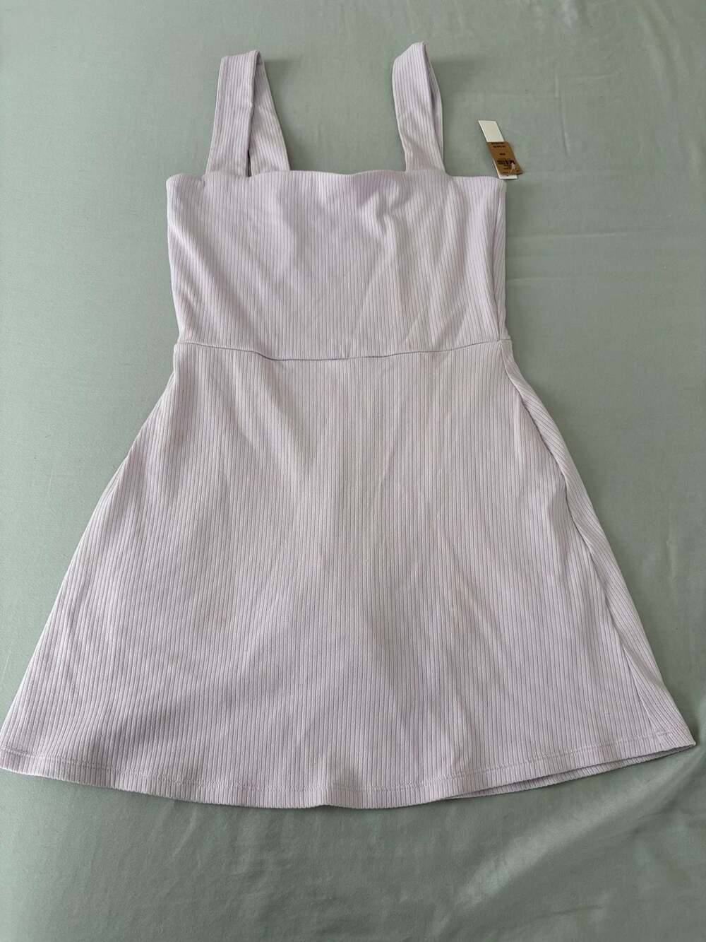PINK Victoria's Secret Ribbed Square Neck Active Dress Size M Light Purple